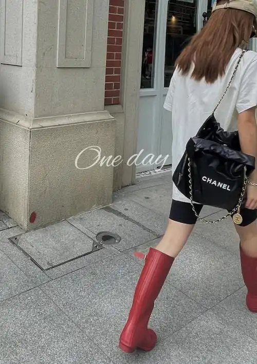 ootd74下雨天穿上我的红雨靴