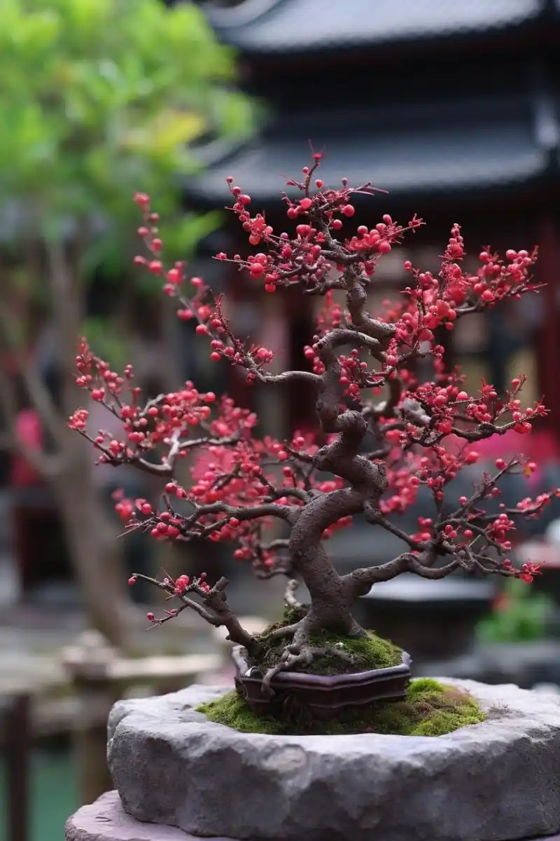 栽培多年的梅花盆景开花了,美到心里!