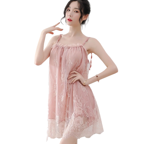 睡裙女2020年新款孕妇透明薄纱女生夏季诱惑透视蕾丝激情性感睡衣