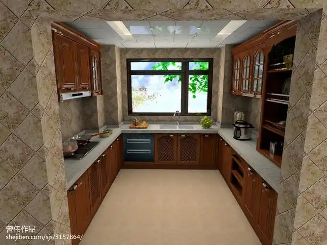 精美混搭复式厨房装修效果图片餐厅潮流混搭厨房设计图片赏析