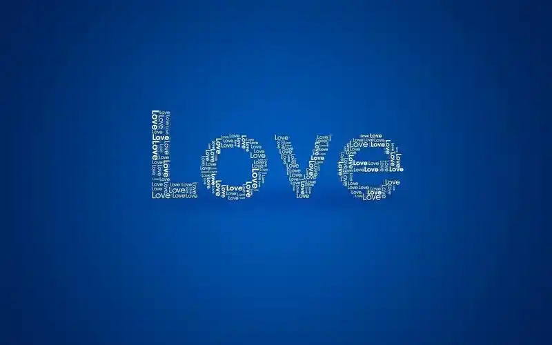 壁纸 爱,蓝色背景
