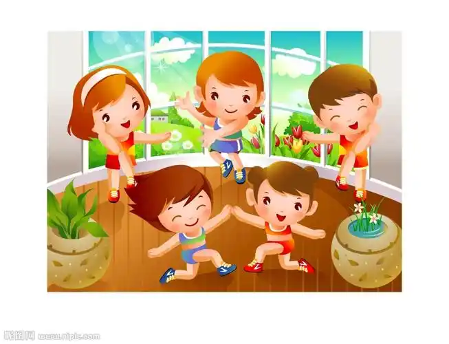 儿童卡通体操图片