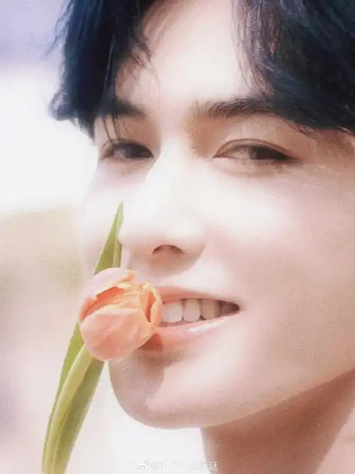 朱正廷吻花照