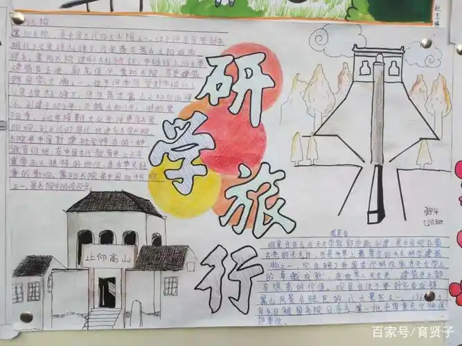 看得见的学生成长——研学旅行手抄报