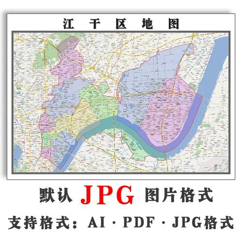 江干区地图街道可定制浙江省jpg素材电子版简约高清素材图片交通