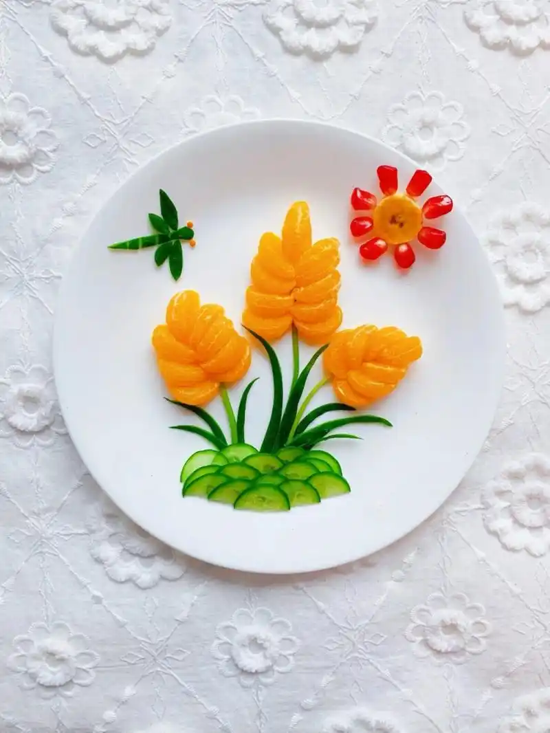 创意橘子摆盘合集  今日份的餐桌艺术:创意橘子摆盘合集.