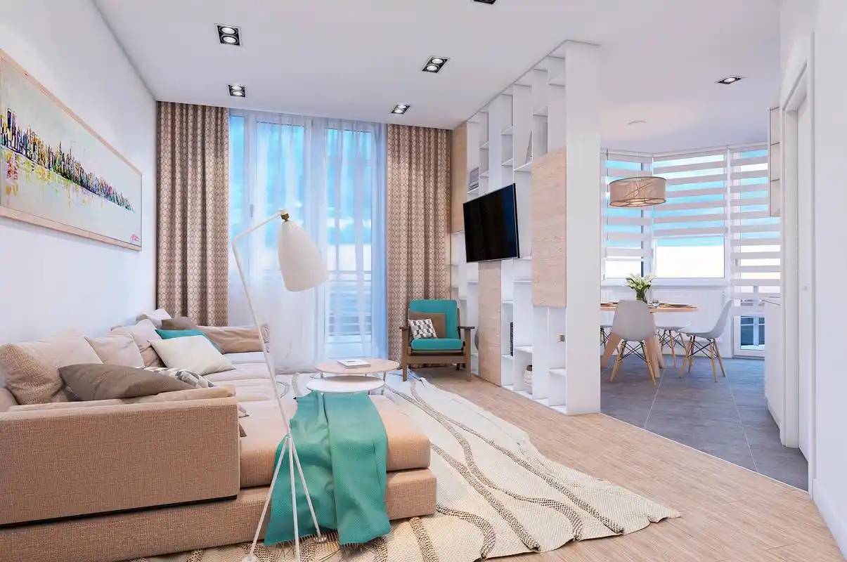 小户型简约风格公寓客厅装修效果图