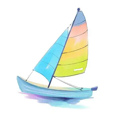 卡通帆船图片