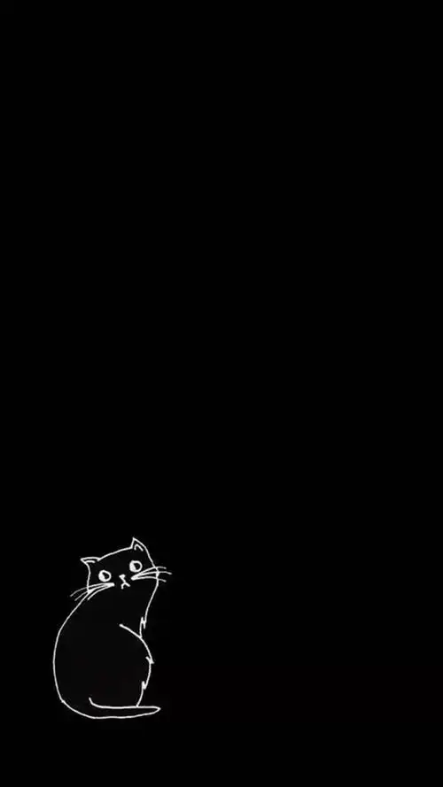 个性黑色底纹卡通锁屏