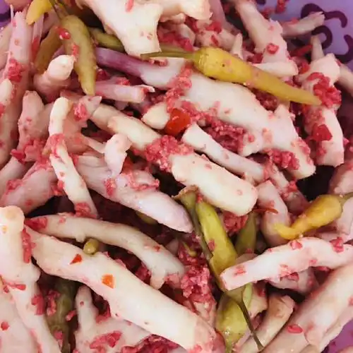 广西武宣产红糟酸农家纯手工腌制姜酸,荞头,刀豆等各种酸类 空心菜梗