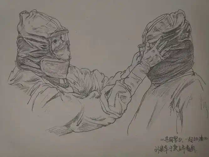 白衣天使素描画白衣天使素描画像简单