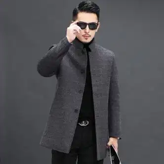 梵侈赫尔轻奢品牌高端双面呢羊绒大衣男中长款秋冬季男士羊毛呢外套