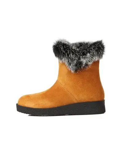 土黄加毛保暖靴子