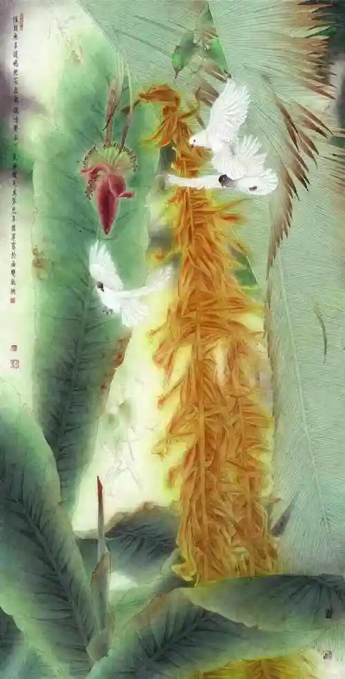 形色水墨各有千秋樊萍工笔花鸟画