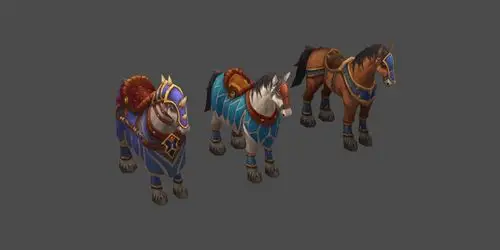 q版坐骑 马 3d模型