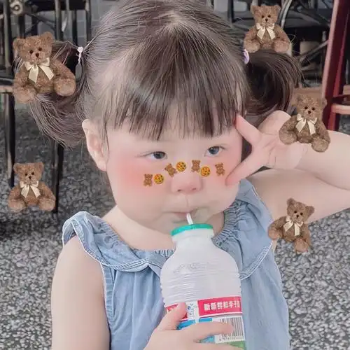 丸子妹头像,情侣头像,萌娃头像