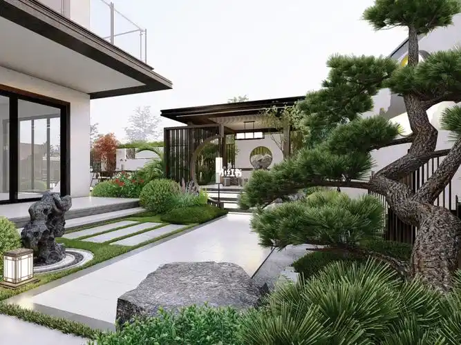 240平新中式庭院景观设计