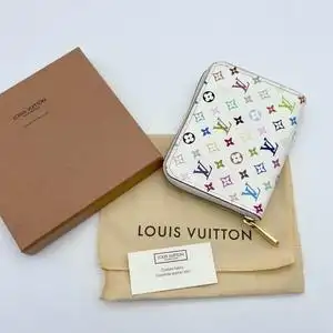 日本中古正品lv白三彩零钱包钱包不退换