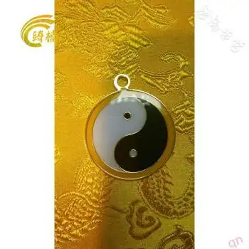 万字符太极图调五行磁场绿红黄白黑绿太极图黑白太极图吊坠