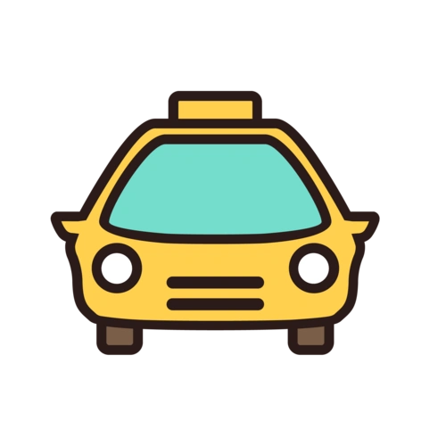 出租车卡通免扣素材图片