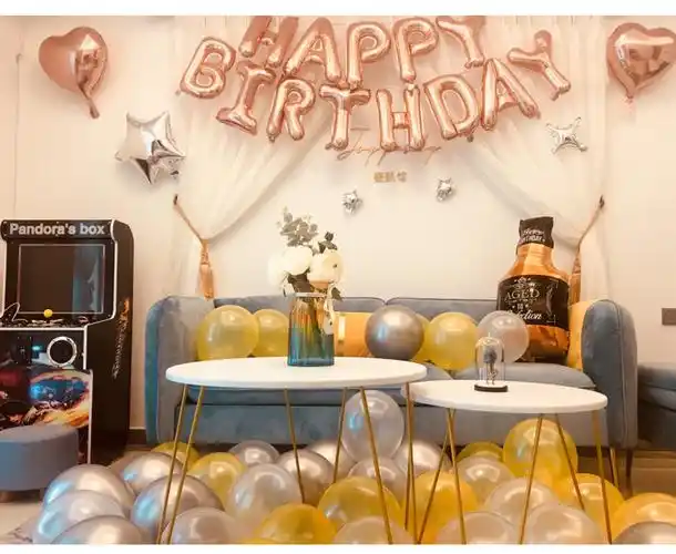 生日装饰布置女 网红男女孩生日装饰浪漫派对房间礼布置气球北欧风格