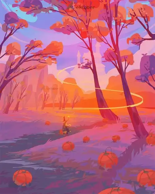 蓝紫色调11张梦幻景观插图