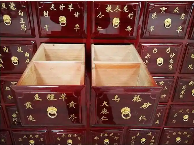 中药柜药名标签 中药柜名字贴药名标签 金色镂空斗谱贴 不干胶贴纸