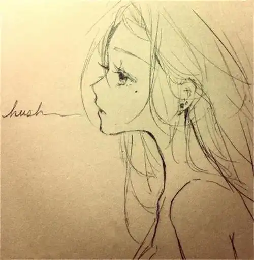 人物侧脸简笔画画一位长发女子的侧脸美女侧脸简笔画画人像动漫女生