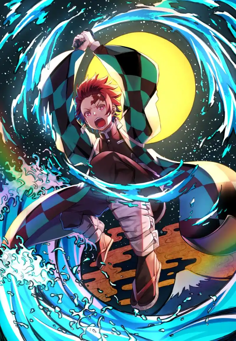 鬼灭之刃# 灶门炭治郎精美壁纸插画#壁纸# #动漫插画欣赏