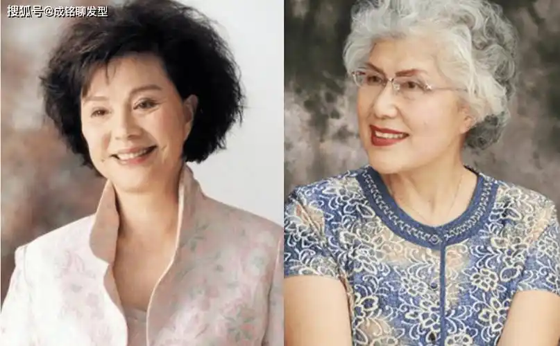 原创老年人白发多不想染发什么发型减龄试试蓬松洋气的小卷发型吧