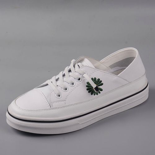 撤柜处理春新款女鞋真皮断码两穿韩版单鞋小雏菊休闲运动小白鞋子