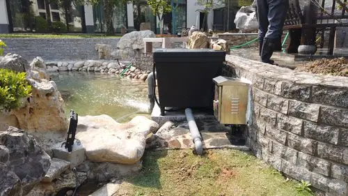 一个原本没有过滤系统65立方米的庭院鱼池升级改造过滤系统后重获新生