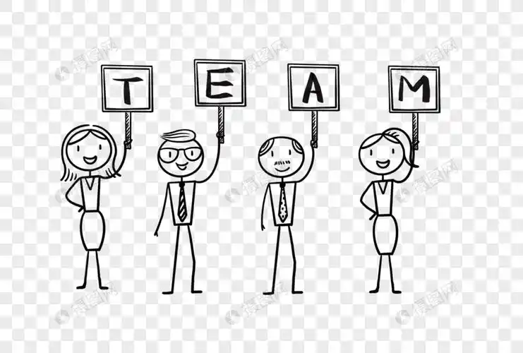 团队合作理念简笔画