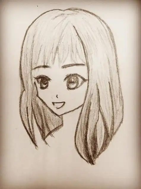 女生卡通自画像简笔画