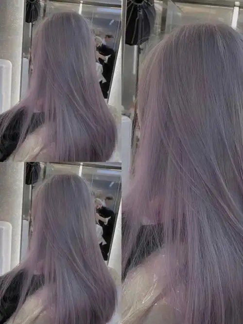 黄皮肤染这款灰紫色真的超好看!中整个人瞬间显白了几个