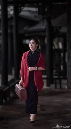 旗袍人像庭院深深