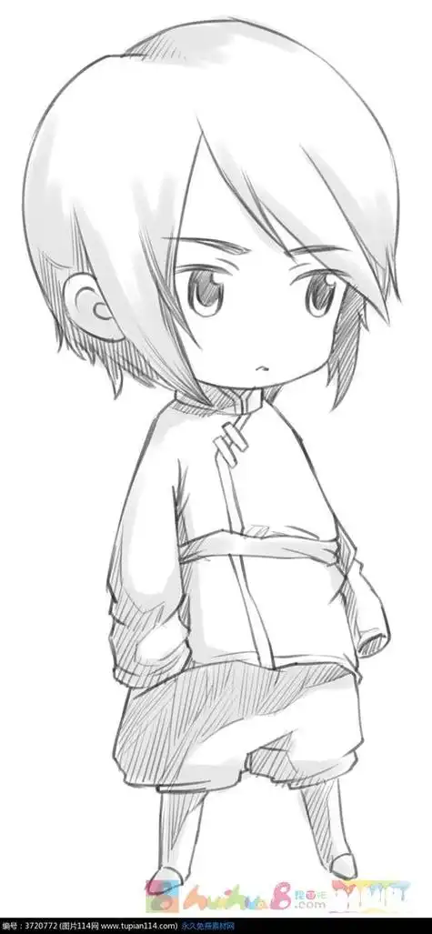 男生卡通人物简笔画图片大全可爱图片q版可爱小男孩简笔画动漫人物的