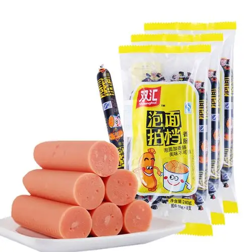 双汇泡面拍档240g3包整箱方便面搭档包装即食肠类