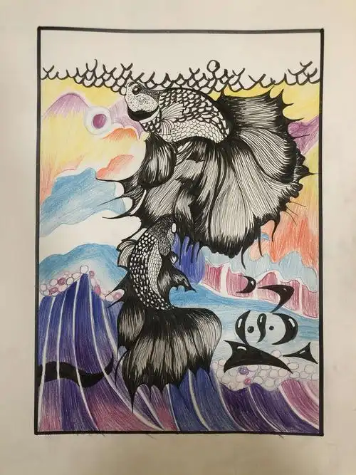 儿童画考级十级作品