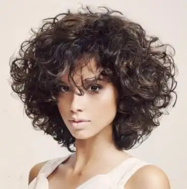 欧美假发短卷发女 非洲卷发蓬松修脸假头套高温丝批发-阿里巴巴