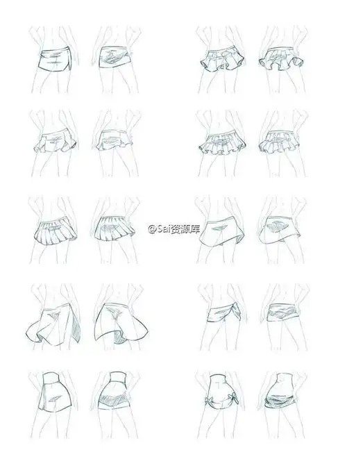 走向画好看的褶皱,为你的女生动漫人物绘画一套可爱的裙子吧~转需