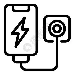 充电usb接口插画