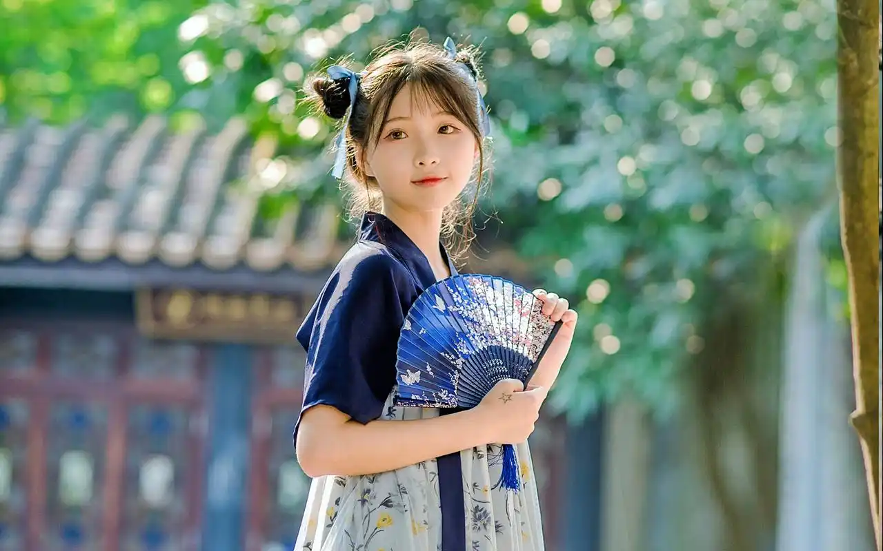 小清新古风美女写真图片桌面壁纸-美女壁纸-壁纸下载-美桌网