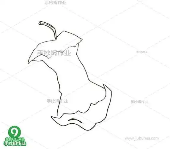 水果皮垃圾的简笔画