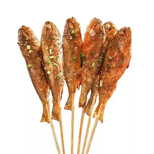 烧烤小黄鱼半成品小黄鱼串铁板烧烤油炸小串串冷冻海鲜小黄鱼串串