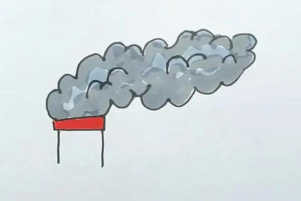浓烟怎么画简笔画浓烟滚滚简笔画