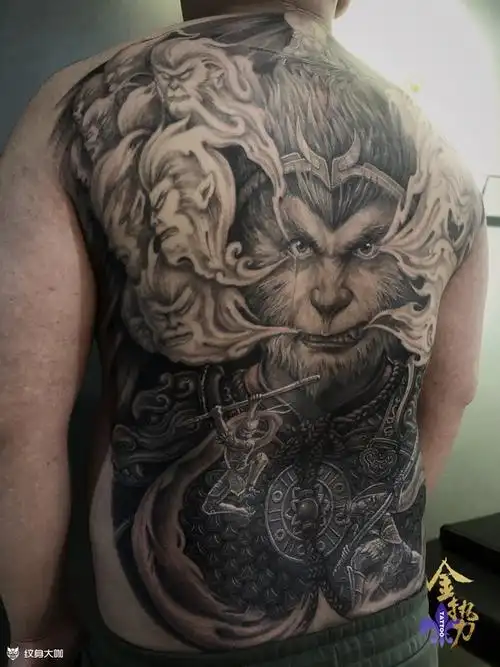 孙悟空背部纹身图案大全 - 纹身大咖