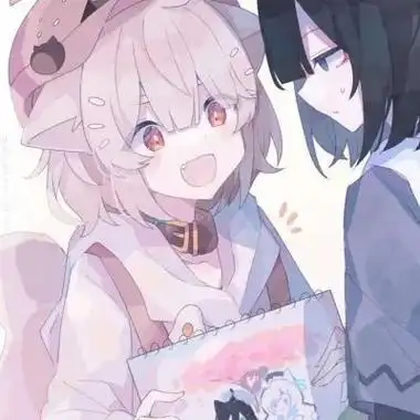 高清超火的微信流行动漫闺蜜头像一对两张图片