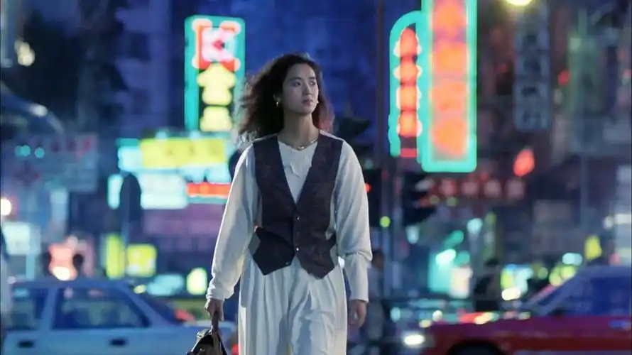 1990天若有情之追梦人乖乖女就这么穿赛博朋克的香港夜景吴倩莲