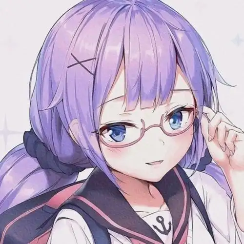 出单紫发蓝瞳动漫少女